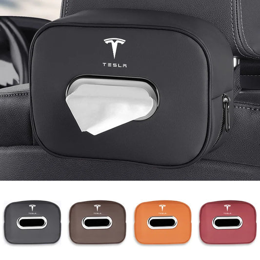 Tesla Car Seat Back Tissue Box