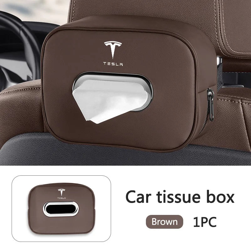 Tesla Car Seat Back Tissue Box